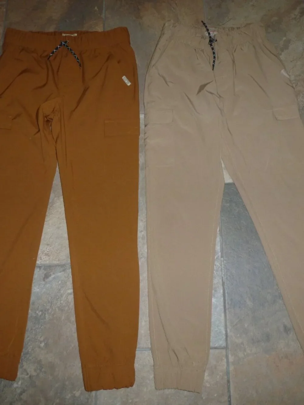 Lot2= WeatherProof Tech/Jogger/cargo pants L 14/16 Elastic Waist tan/brown